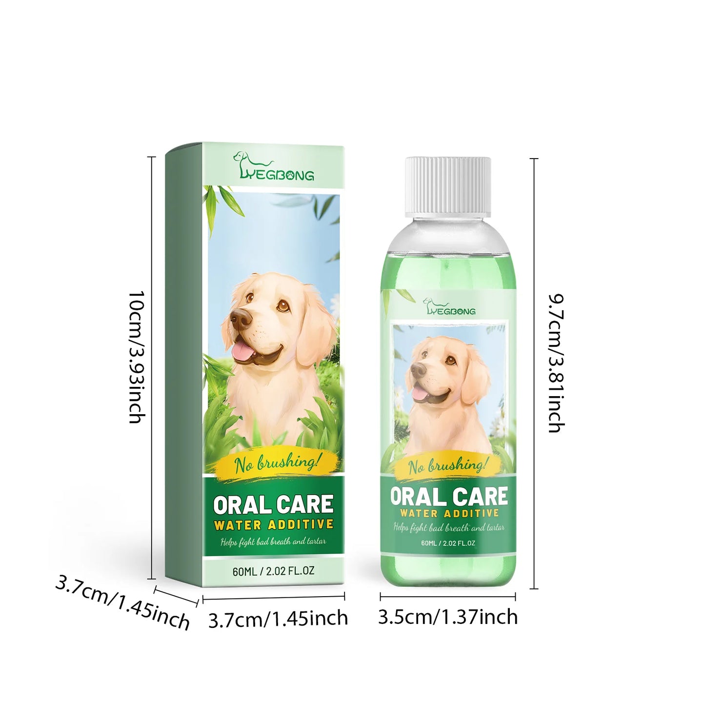 60ml Pet Oral Refreshing Liquid Deodorant Oral Care Bad Breath Remove Cleaning Teeth Stains Mouth Wash Pet Oral Cleanser
