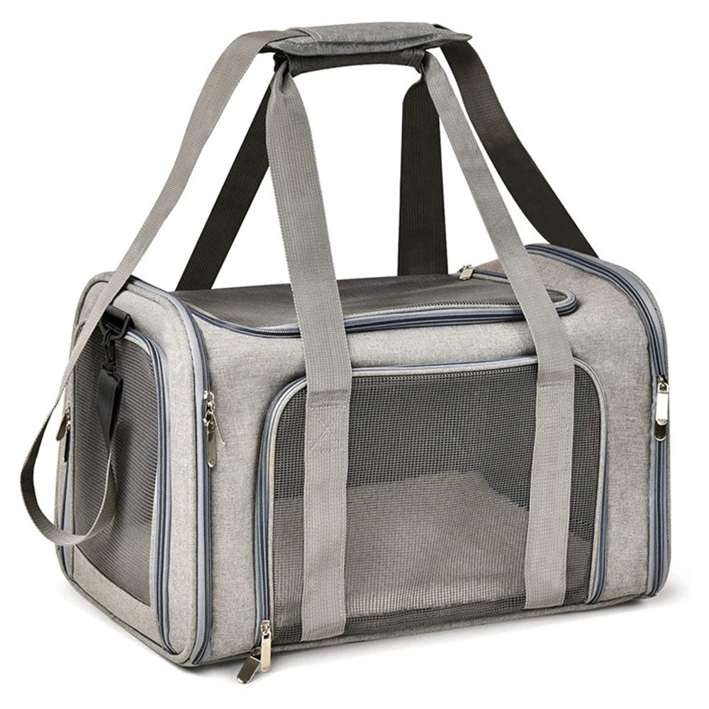 1PC Cat, Dog Carrier for Small Medium Cats Puppies up to 15 Lbs, Collapsible Travel Puppy Carrier