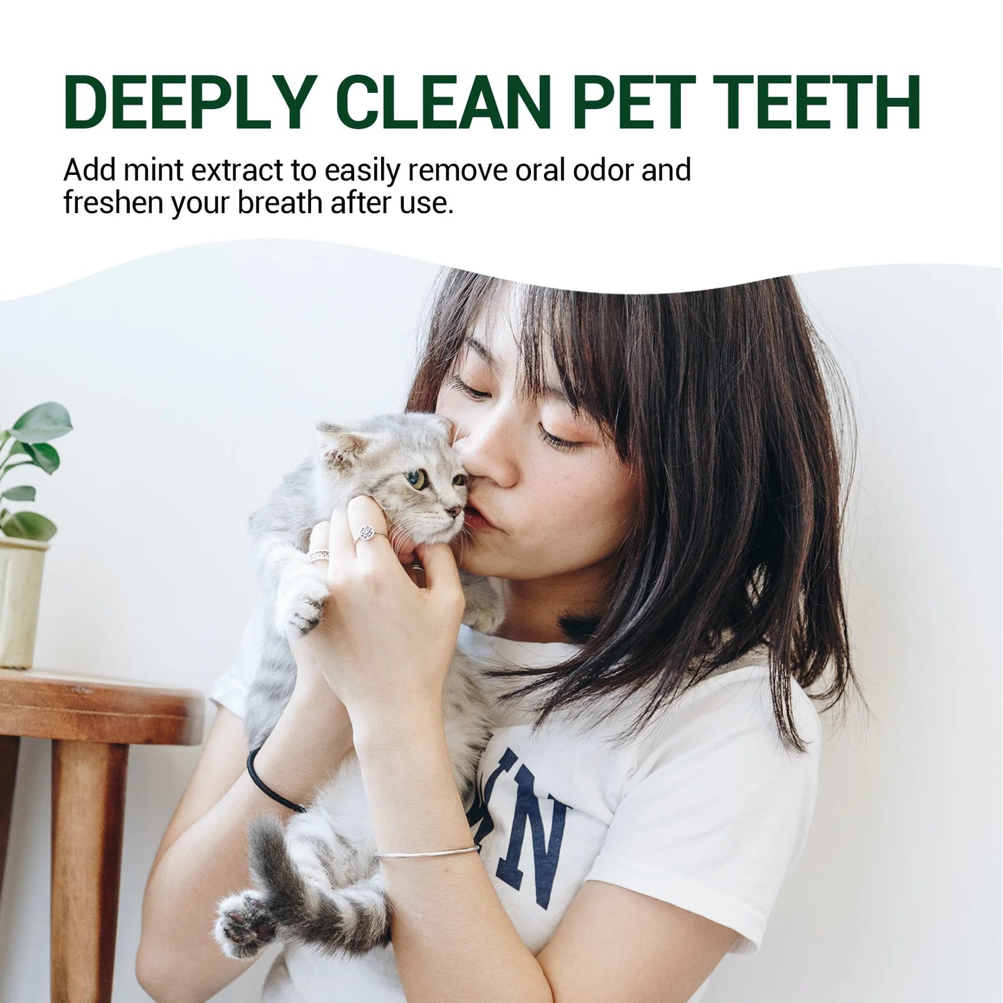 60ml Pet Oral Refreshing Liquid Deodorant Oral Care Bad Breath Remove Cleaning Teeth Stains Mouth Wash Pet Oral Cleanser