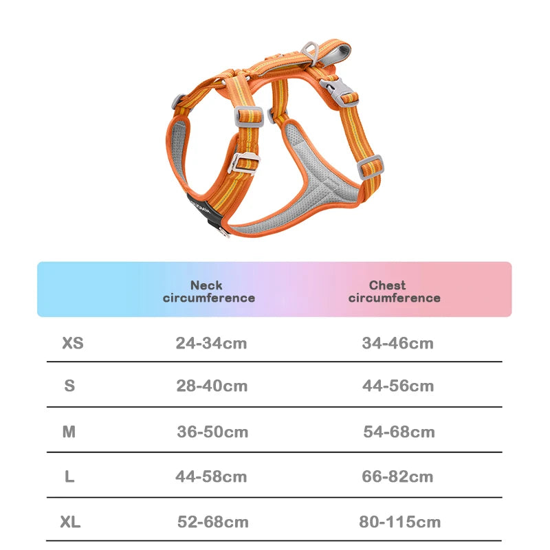 Dog Harness and Leash Set for Large Dogs Heavy Duty No Pull Service Dog Vest with Dog Seat Belt Reflective Adjustable Pet Harnes