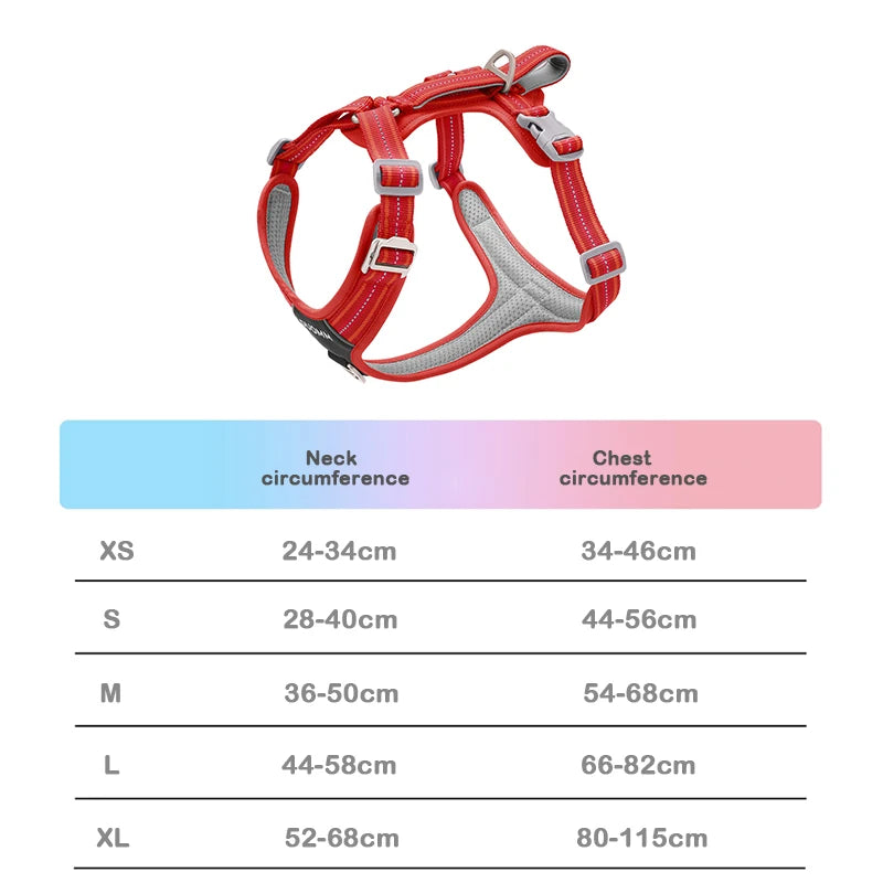 Dog Harness and Leash Set for Large Dogs Heavy Duty No Pull Service Dog Vest with Dog Seat Belt Reflective Adjustable Pet Harnes