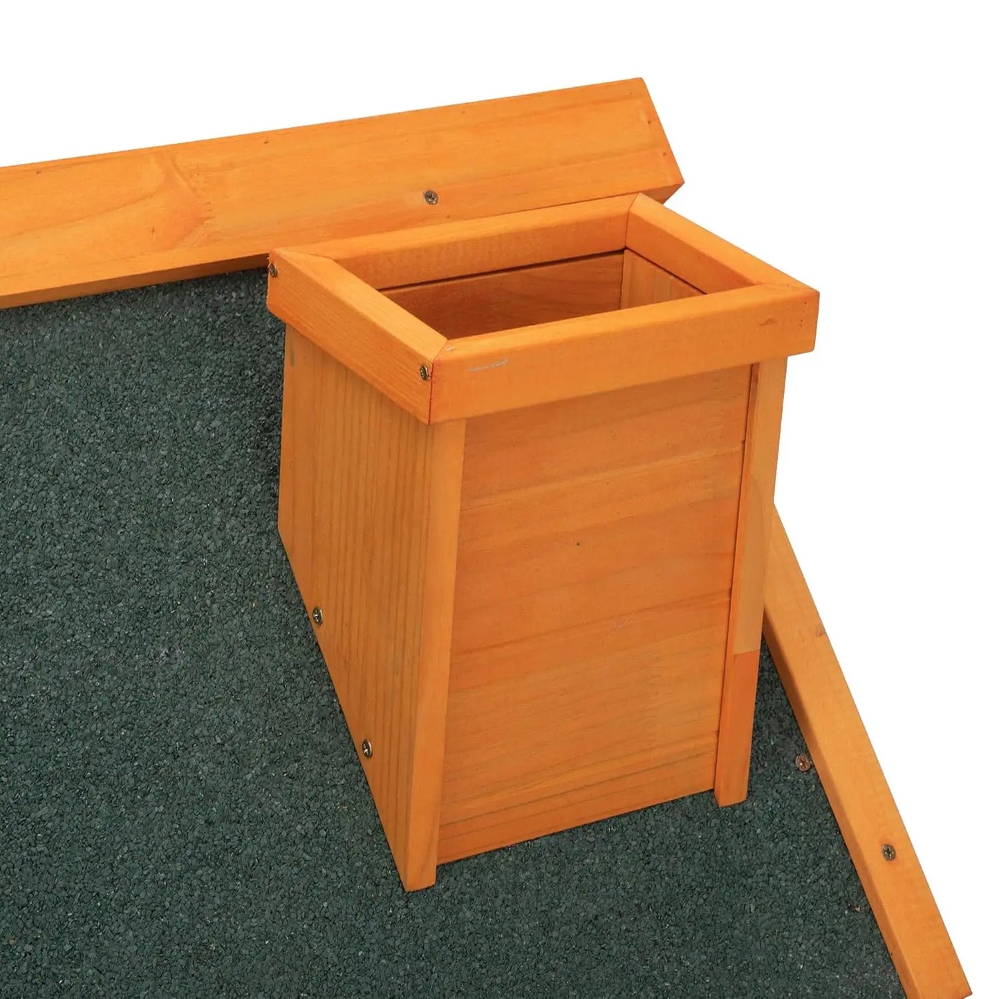 Wooden Dog House, Indoor Outdoor Pet Shelter with Platform, PVC Curtain, Door, Asphalt Roof, Pet House for Small to, Customized