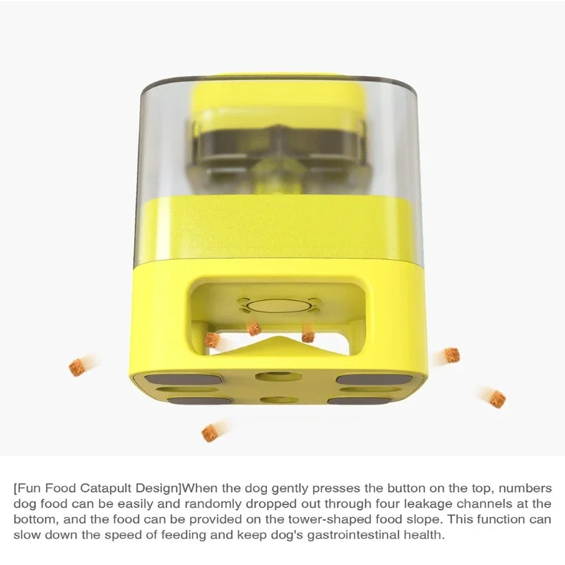 Pet Dogs Catapult Puzzle Training Slow Food Dispenser Feeder Leaking Device Interactive Toy For Cats Dogs Pet Supplies