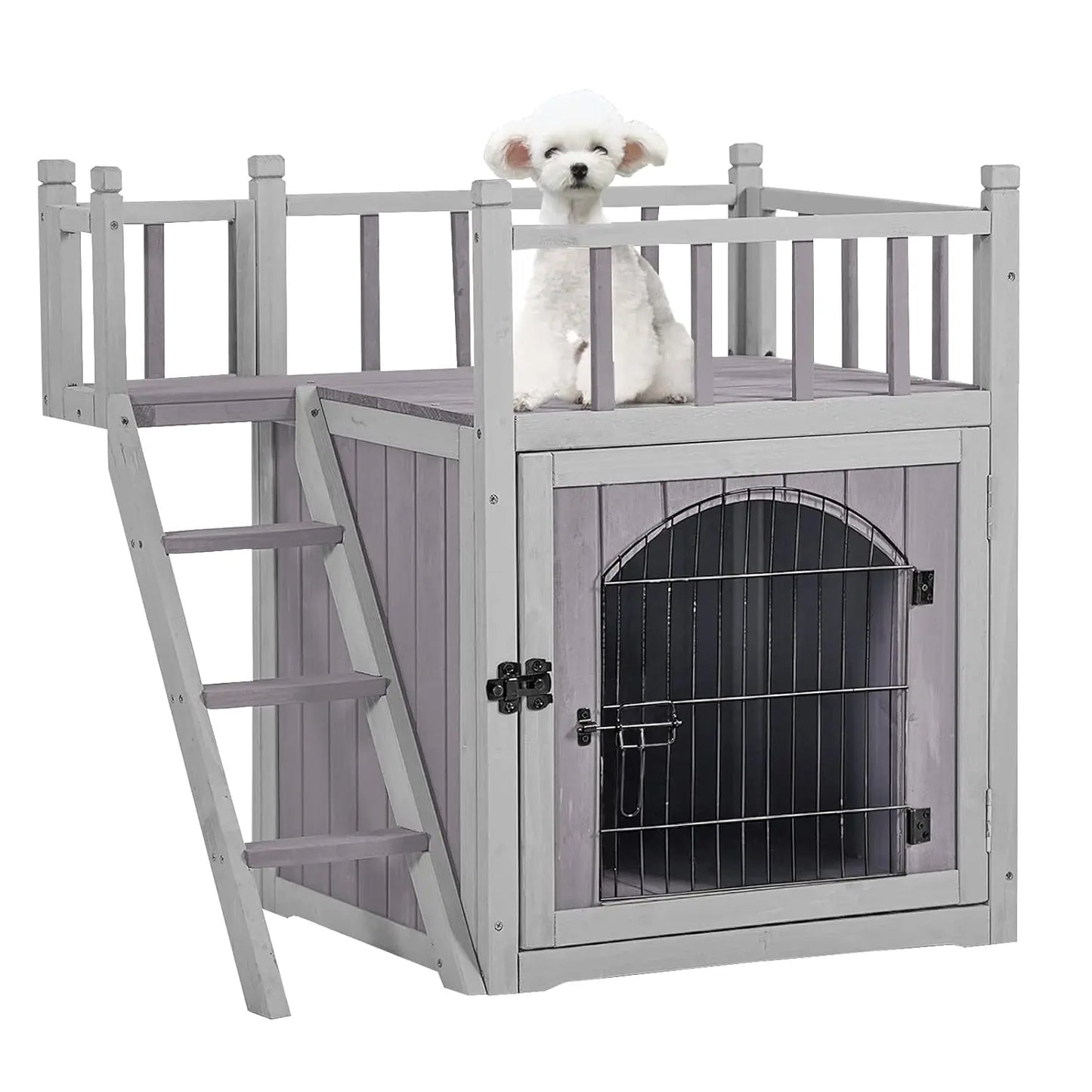 Dog House Feral Cat House Outdoor and Indoor,Pet Houses with Stairs,2 Storys, Customized