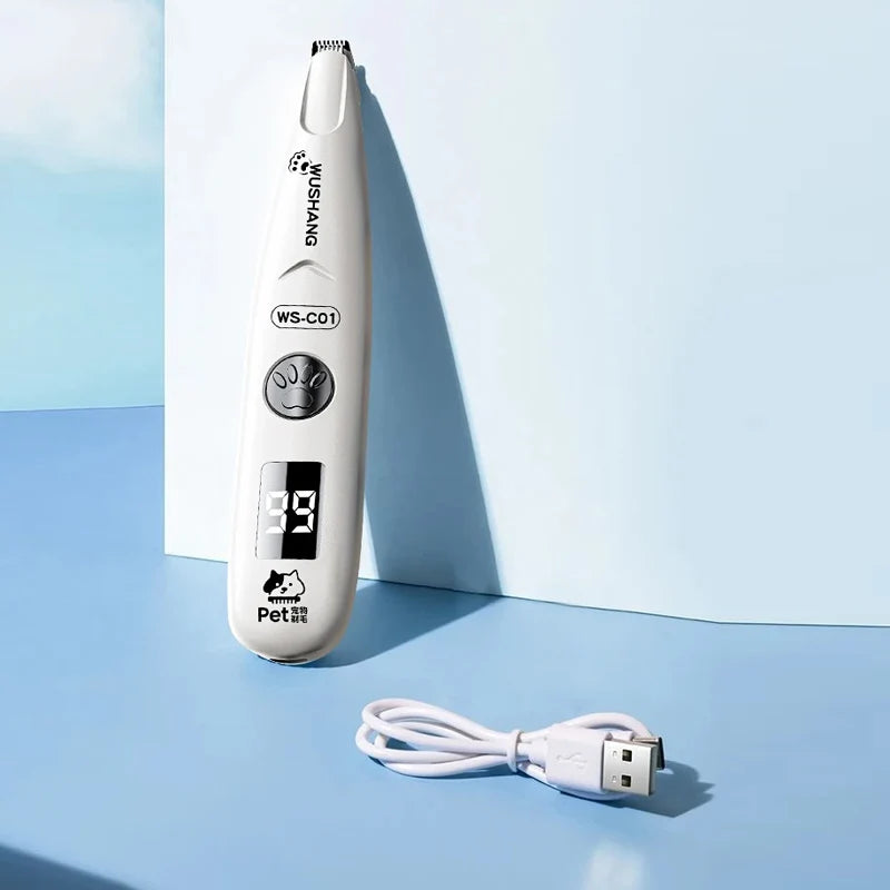 Pet Dog Shaver Electric Groomer Trimmer With LED Light Waterproof Pet Foot Hair Clipper Low Noise Cat Dog Face Hip Paw Shaver