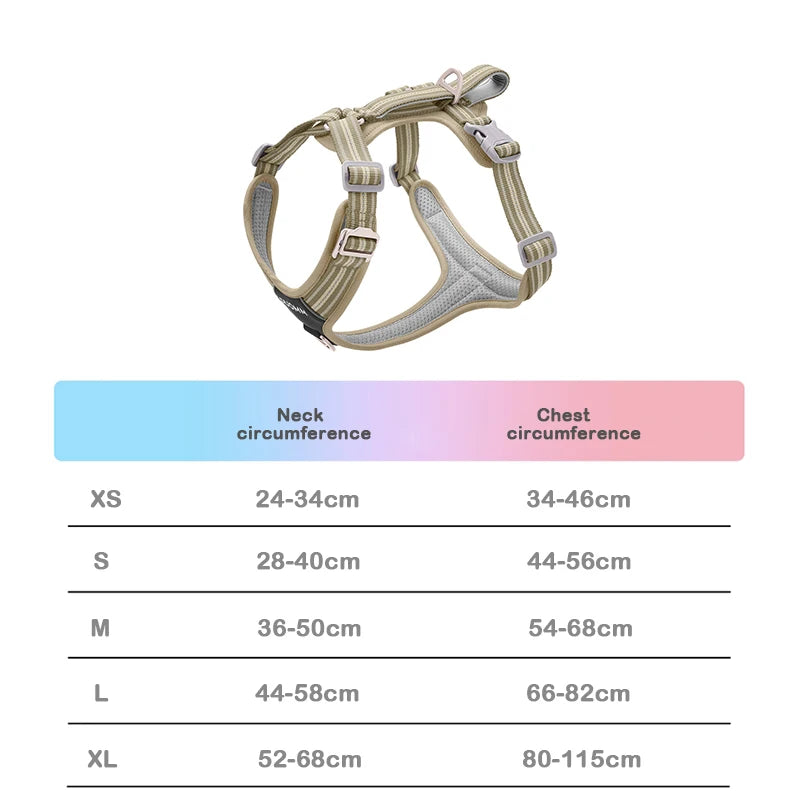 Dog Harness and Leash Set for Large Dogs Heavy Duty No Pull Service Dog Vest with Dog Seat Belt Reflective Adjustable Pet Harnes