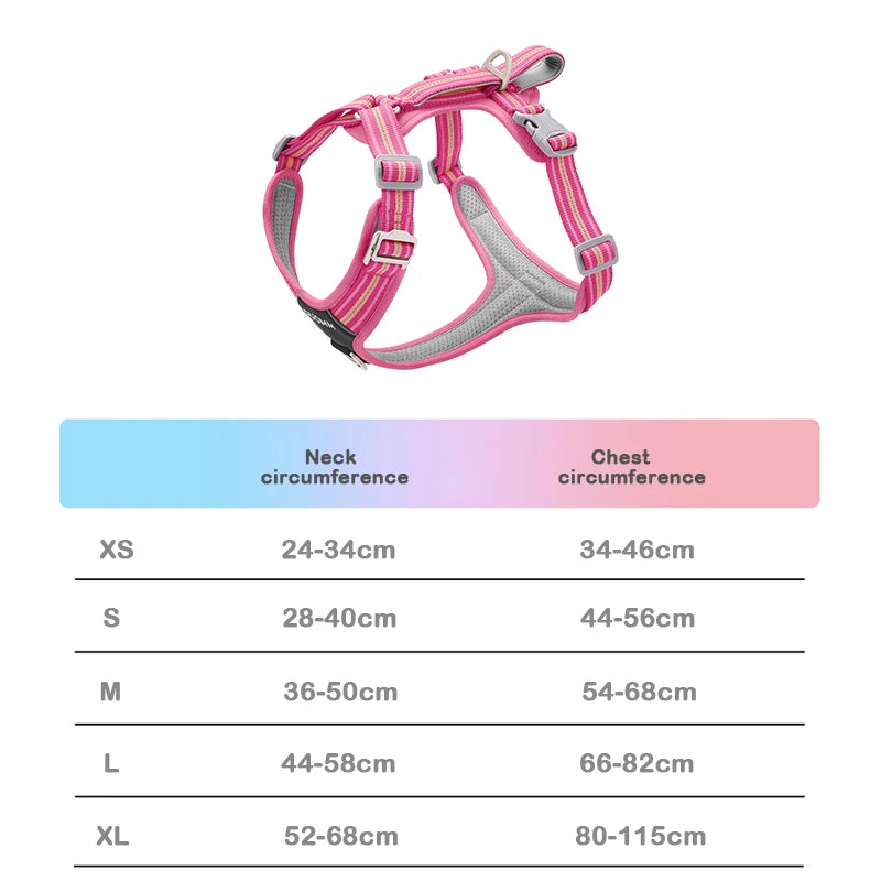 Dog Harness and Leash Set for Large Dogs Heavy Duty No Pull Service Dog Vest with Dog Seat Belt Reflective Adjustable Pet Harnes