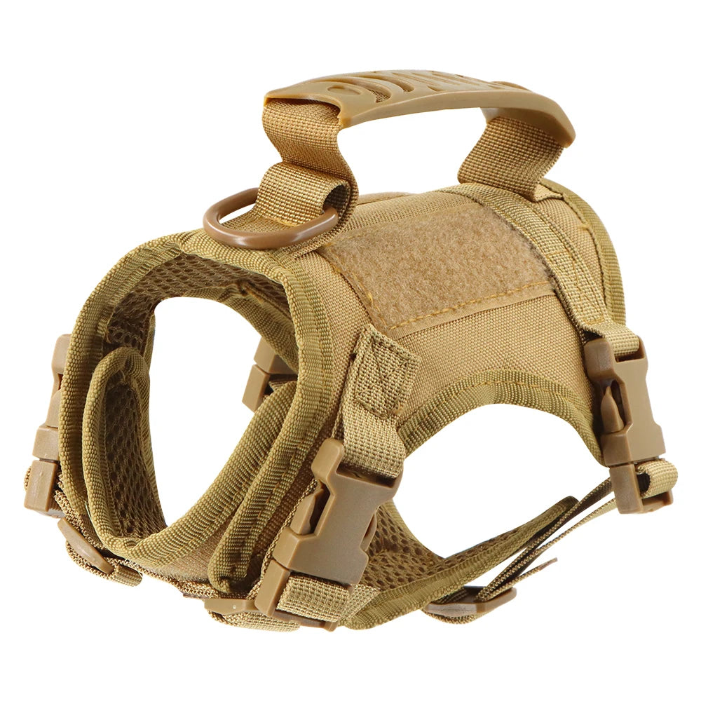 Tactical Puppy Harness Leash Set For Small Dogs Adjustable Cat Harnesses Vest For Training Walking Military Cats Dog Accessories