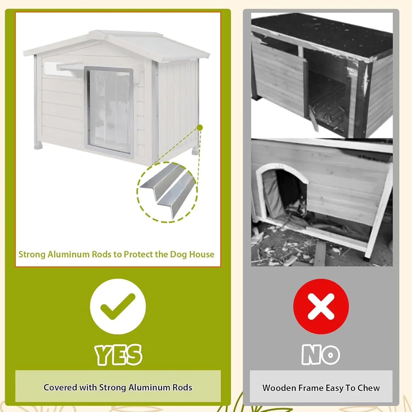 40.2" L Large Dog House Outdoor & Indoor,Fir Wood Dog Kennel with Weatherproof Openable Asphalt Roof,Spacious, Customized