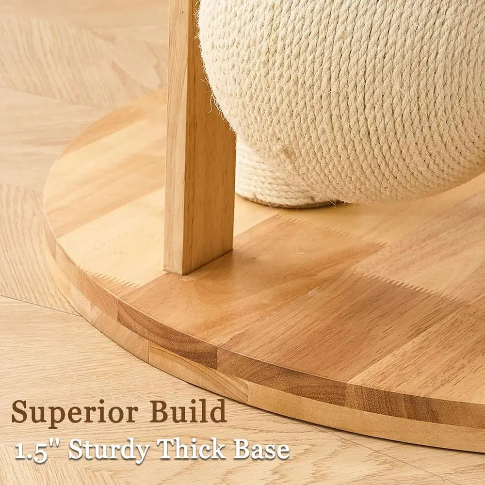 54 Multifunctional Wooden Cat Tree Tower with Bed, Scratching Post, and Toys for Large Indoor Cats