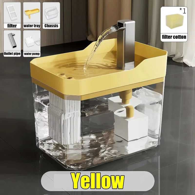 Cat Water Fountain Auto Filter USB Pet Drinking Dispenser Live Water Circulation Quiet Automatic Fountain for Cats and Small Pet