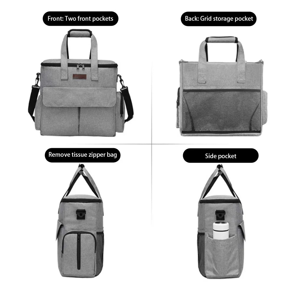 Dog Travel Bag Backpack Pet Accessories Organizer for Week Away/Overnight, w/ 2 Food Bags 1 Waterproof Placemat 2 Foldable Bowls