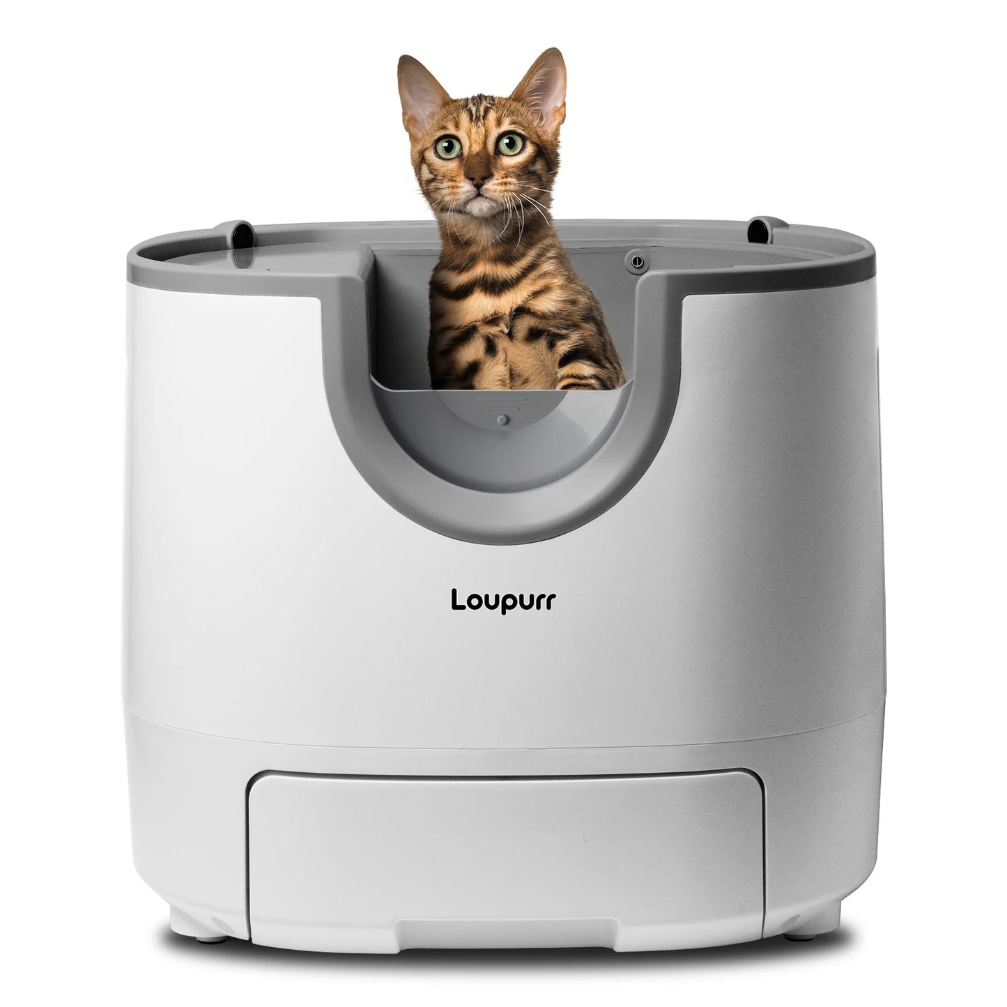 Loupurr L1 Open-Top Automatic Cat Litter Box Self-Cleaning, Easy Maintenance with Multi Safety Sensors, Large Capacity, Includes