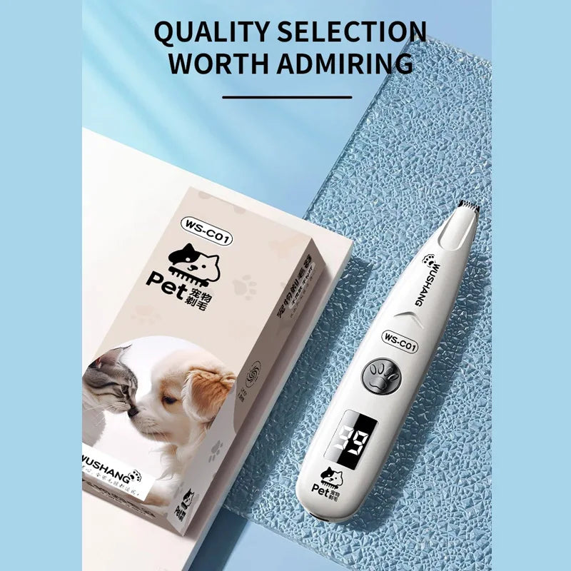 Pet Dog Shaver Electric Groomer Trimmer With LED Light Waterproof Pet Foot Hair Clipper Low Noise Cat Dog Face Hip Paw Shaver