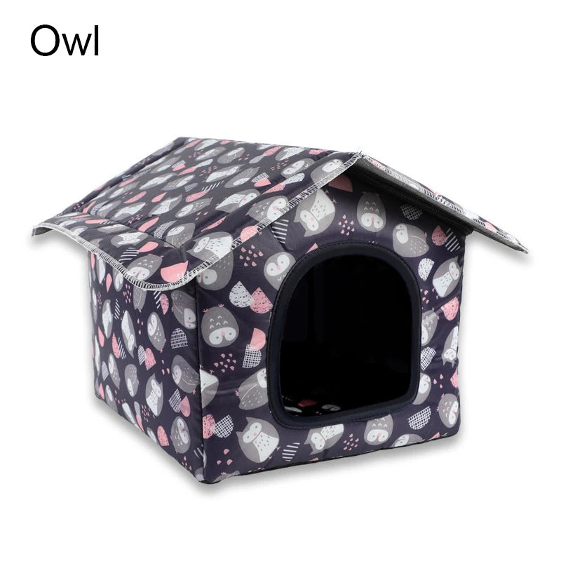 Waterproof Cat House for Outdoors Rainproof Pet Cat Cave Sleep Beds Tent Home Foldable and Washable for Small Dog Puppy Supplies
