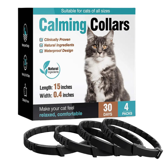3/4 Pack Pheromone Collar Stress and Anxiety Relief Calm Collar Adjustable Natural Calm Relax Soothing Collars for Cats Dogs